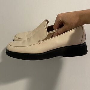 Salvatore Ferragamo Cream and Black Loafers
